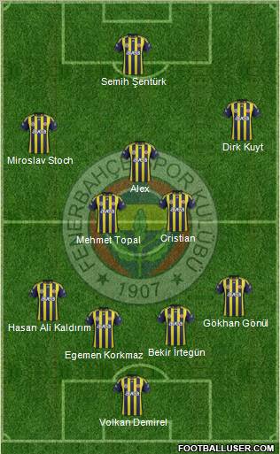 Fenerbahçe SK Formation 2012