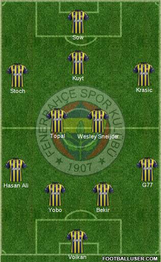 Fenerbahçe SK Formation 2012