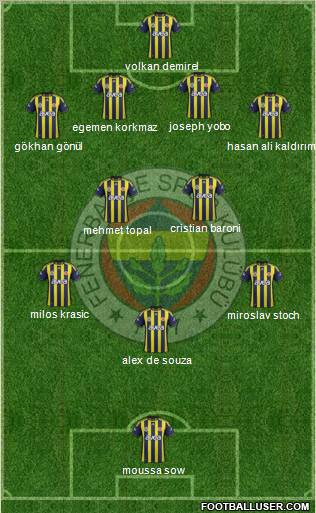 Fenerbahçe SK Formation 2012