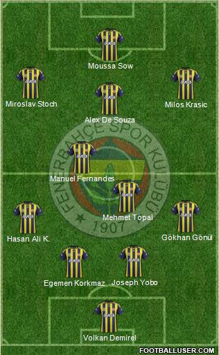 Fenerbahçe SK Formation 2012