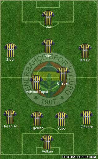 Fenerbahçe SK Formation 2012