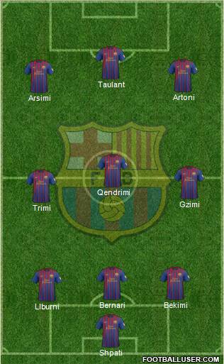 F.C. Barcelona Formation 2012