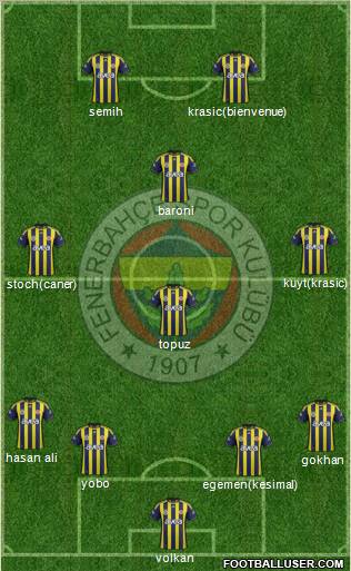 Fenerbahçe SK Formation 2012