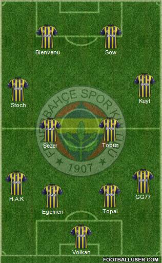 Fenerbahçe SK Formation 2012