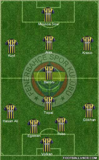 Fenerbahçe SK Formation 2012