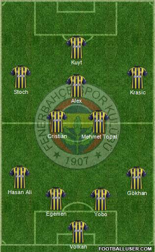 Fenerbahçe SK Formation 2012