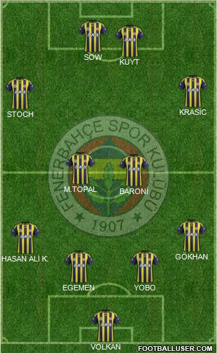 Fenerbahçe SK Formation 2012
