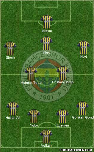 Fenerbahçe SK Formation 2012