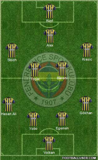 Fenerbahçe SK Formation 2012