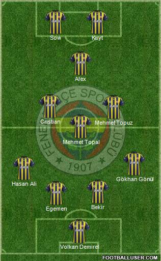 Fenerbahçe SK Formation 2012