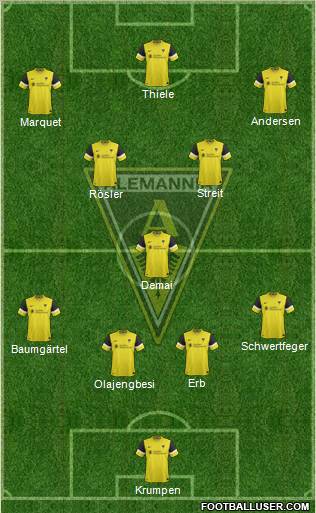 TSV Alemannia Aachen 4-1-4-1 football formation