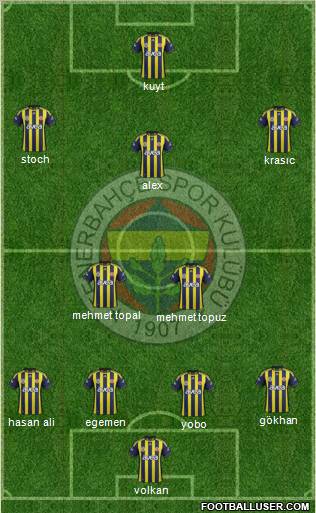 Fenerbahçe SK Formation 2012