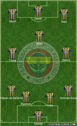 Fenerbahçe SK Formation 2012