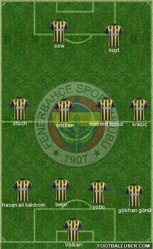 Fenerbahçe SK Formation 2012