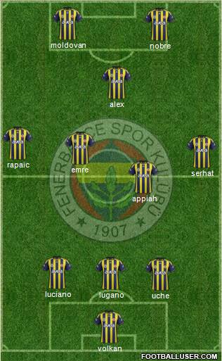 Fenerbahçe SK Formation 2012