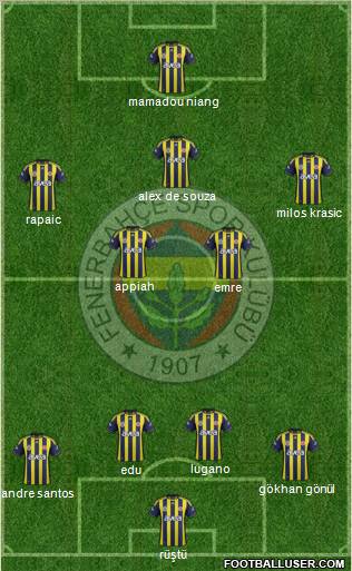 Fenerbahçe SK Formation 2012
