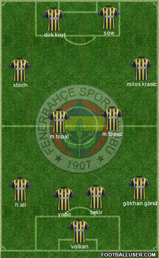 Fenerbahçe SK Formation 2012