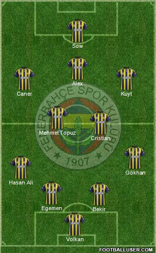 Fenerbahçe SK Formation 2012