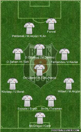 Besiktas JK Formation 2012