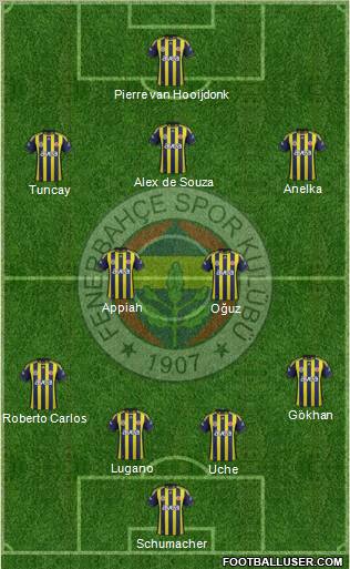 Fenerbahçe SK Formation 2012