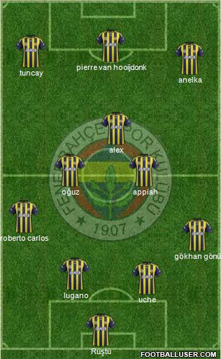 Fenerbahçe SK Formation 2012