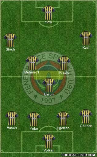 Fenerbahçe SK Formation 2012