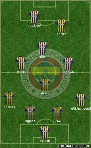 Fenerbahçe SK Formation 2012