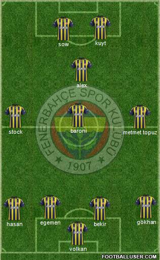 Fenerbahçe SK Formation 2012