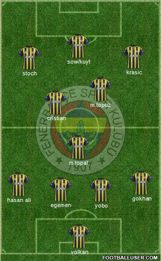 Fenerbahçe SK Formation 2012