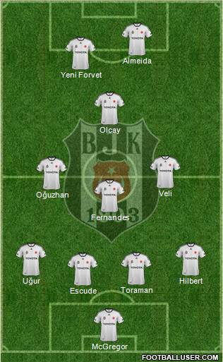 Besiktas JK Formation 2012