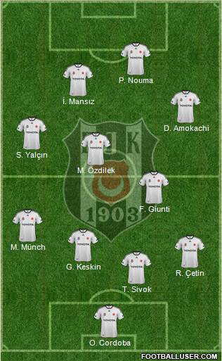 Besiktas JK Formation 2012