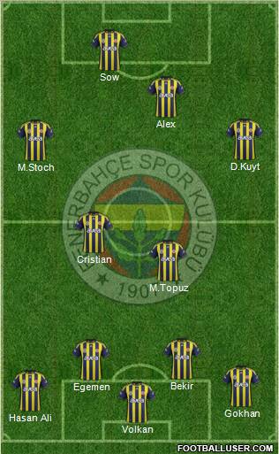 Fenerbahçe SK Formation 2012