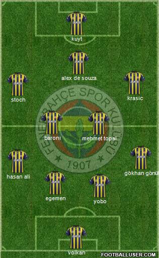 Fenerbahçe SK Formation 2012