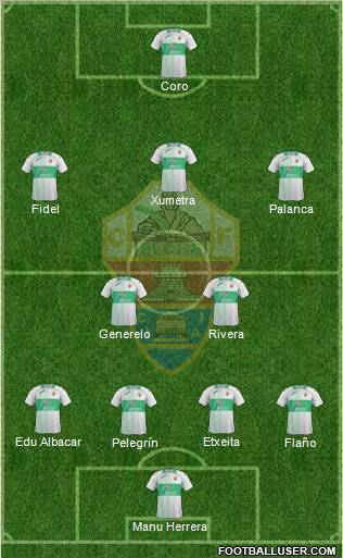 Elche C.F., S.A.D. Formation 2012