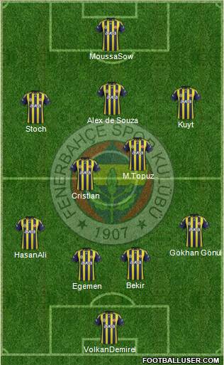 Fenerbahçe SK Formation 2012