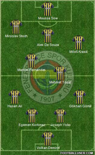 Fenerbahçe SK Formation 2012