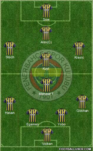 Fenerbahçe SK Formation 2012
