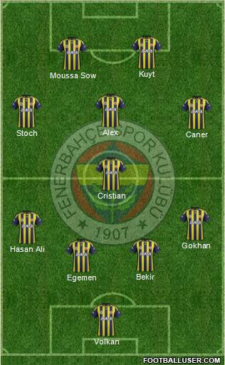 Fenerbahçe SK Formation 2012