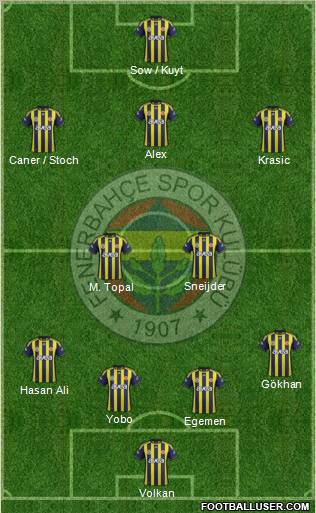 Fenerbahçe SK Formation 2012