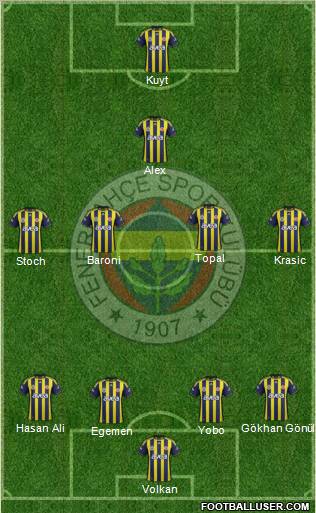 Fenerbahçe SK Formation 2012