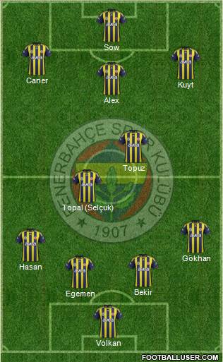 Fenerbahçe SK Formation 2012