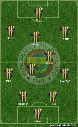 Fenerbahçe SK Formation 2012