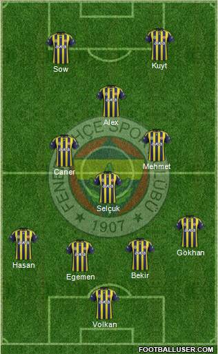 Fenerbahçe SK Formation 2012