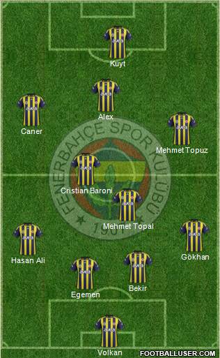 Fenerbahçe SK Formation 2012