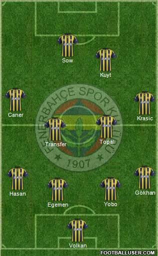 Fenerbahçe SK Formation 2012