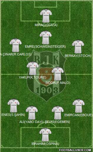 Besiktas JK Formation 2012