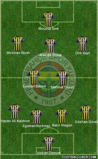 Fenerbahçe SK Formation 2012