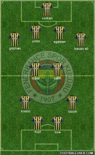 Fenerbahçe SK Formation 2012