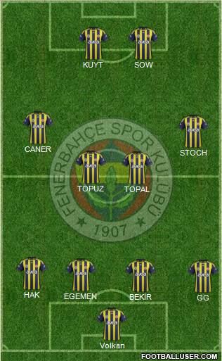 Fenerbahçe SK Formation 2012