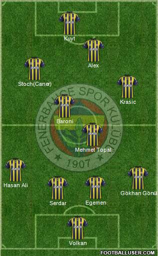 Fenerbahçe SK Formation 2012